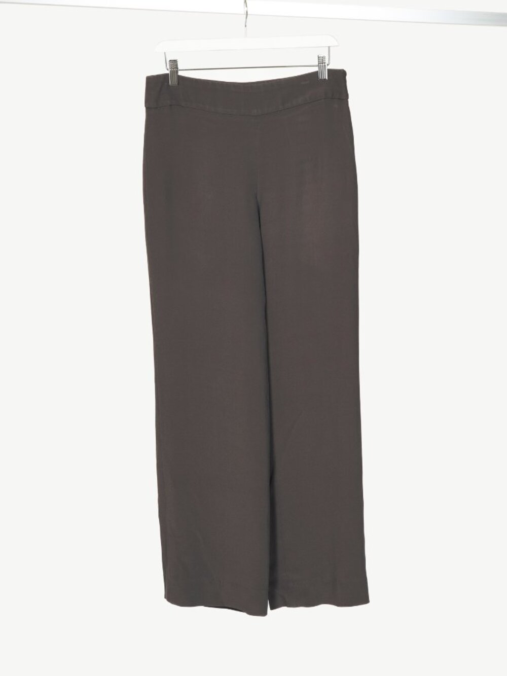 Armani Collezioni Grey Crepe Straight-Leg Trousers